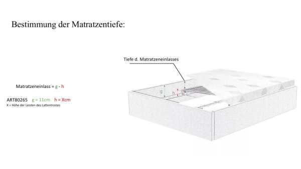 Gepolstertes Bett - ART80265